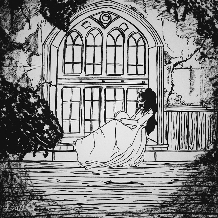 "Sitting in the window"